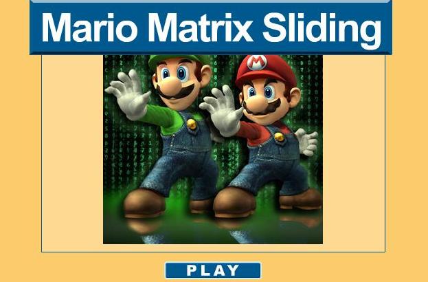 super mario matrix sliding game